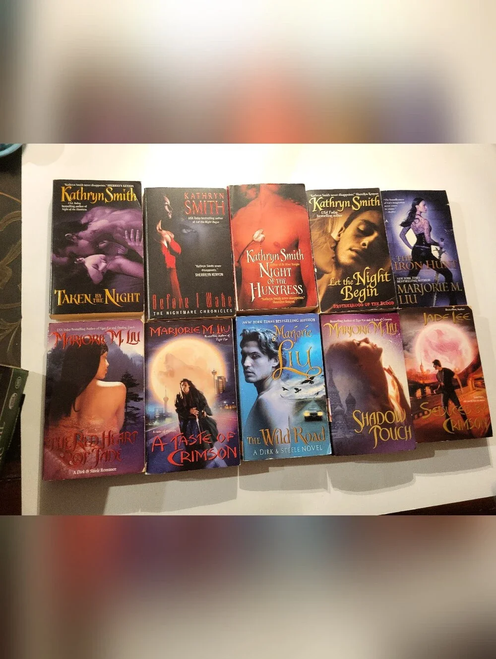 Paranormal / Vampire Bundle lot of 10 by Margorie M Liu And Katherine Smith